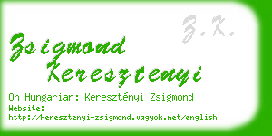 zsigmond keresztenyi business card